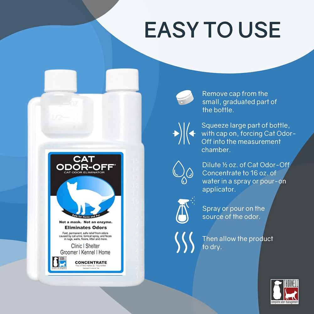 Odor-Off Thornell Cat, bouchon-applicateur pratique pour zones ciblées.