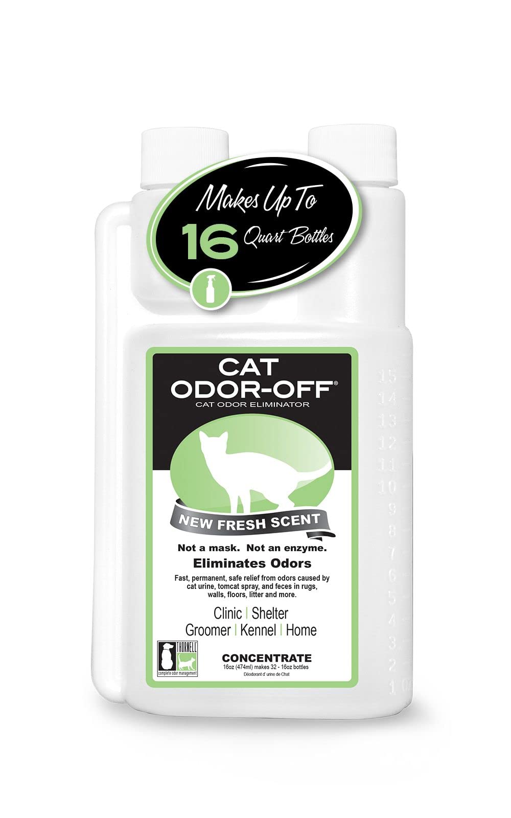 Thornell Cat Odor-Off: bouteille 16oz prête à traiter les odeurs de chat.