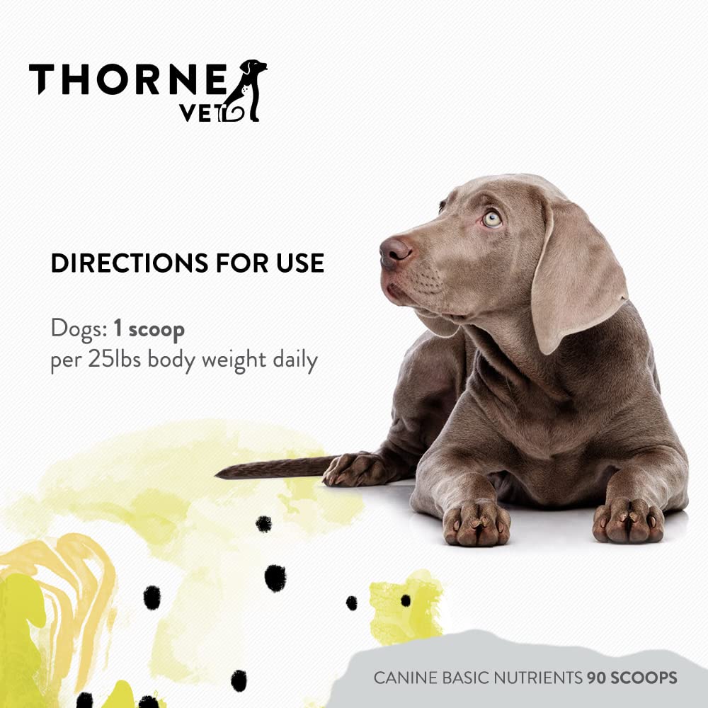 ThorneVet Canine Basic Nutrients – qualité et biodisponibilité élevées des nutriments.