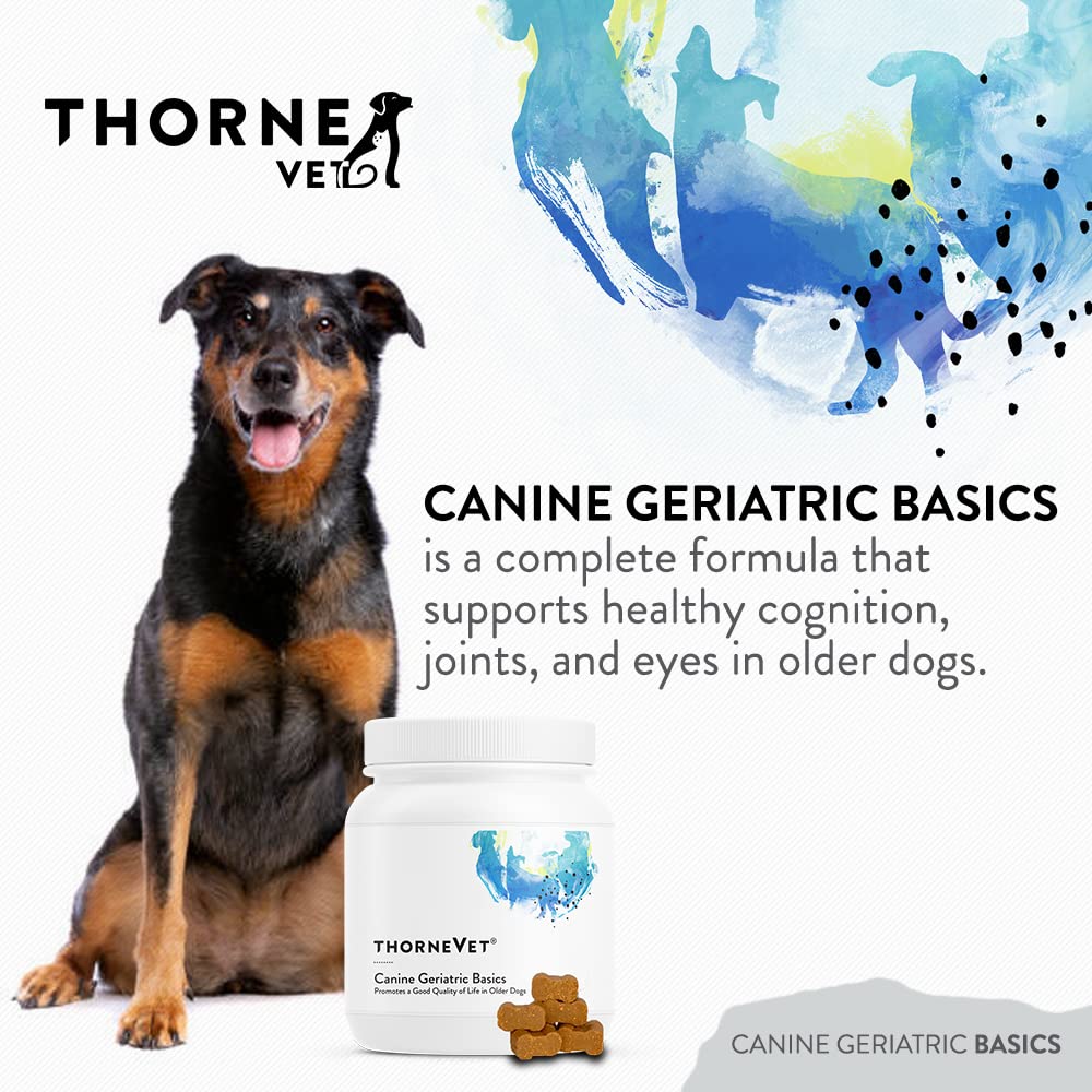 Friandises ThorneVET Canine Geriatric Basics avec goût fumé au hickory.