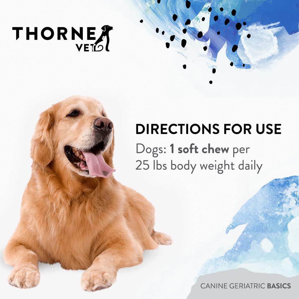 Soutien articulations et vision avec ThorneVET Canine Geriatric Basics.