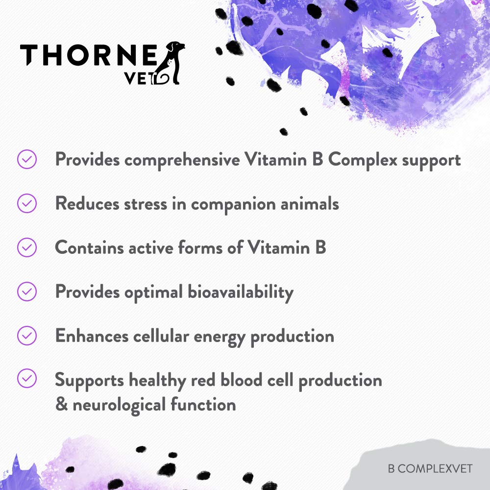 Composants vitamines B inclus dans ThorneVET B ComplexVET
