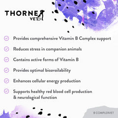 Composants vitamines B inclus dans ThorneVET B ComplexVET