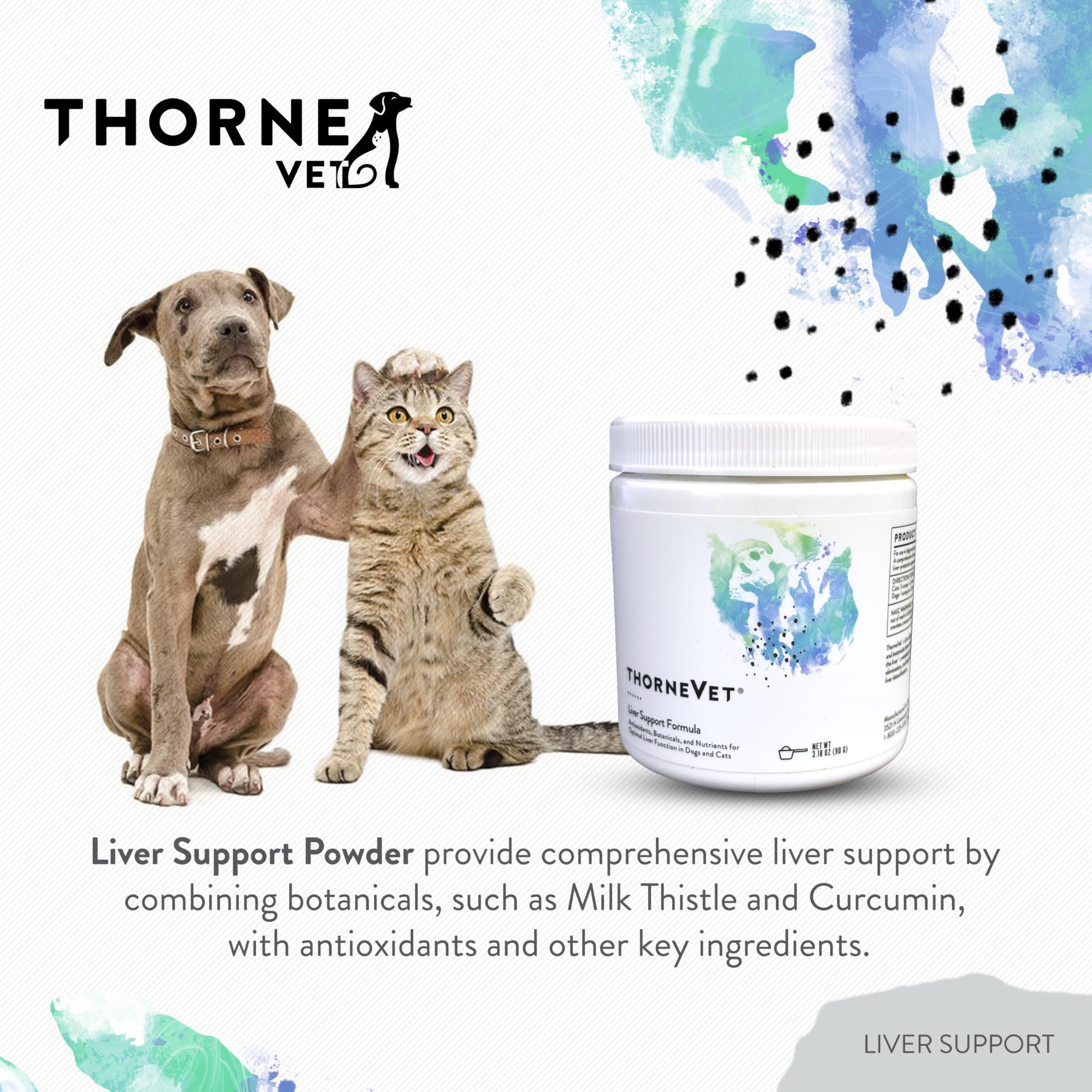 ThorneVET CurcuVET curcumine — antioxydant potentiel pour foie et mobilité