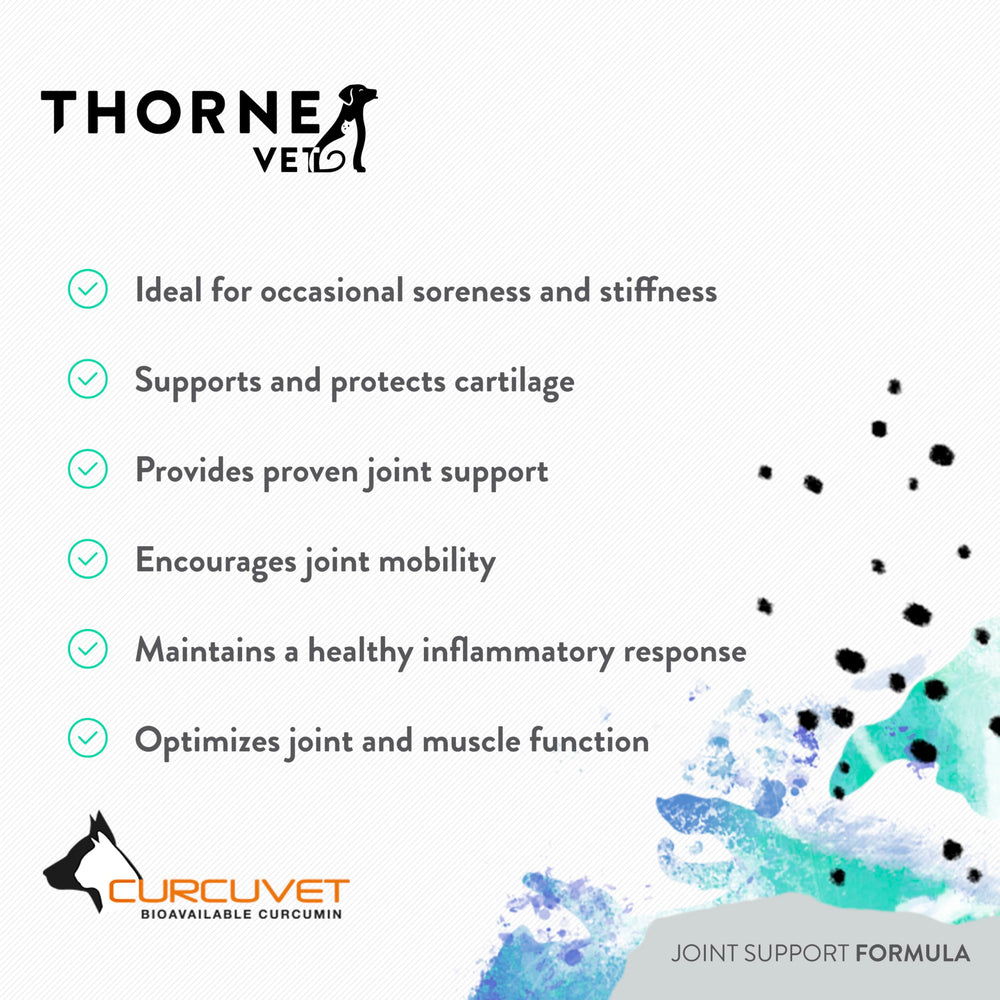 ThorneVet Joint Support Poudre – articulation et mobilité pour chiens et chats actifs.