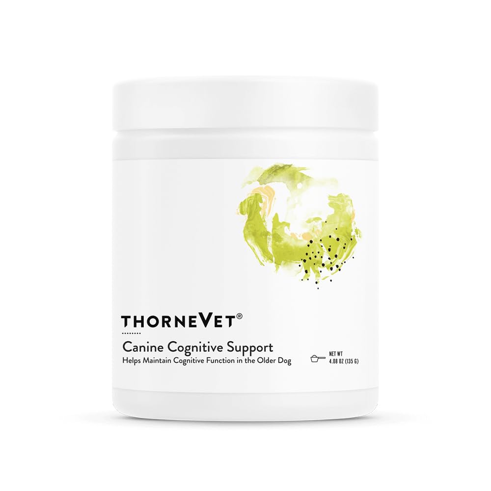 ThorneVet Poudre Soutien Cognitif pour Chiens – bouteille prête à l’emploi pour chiens âgés.