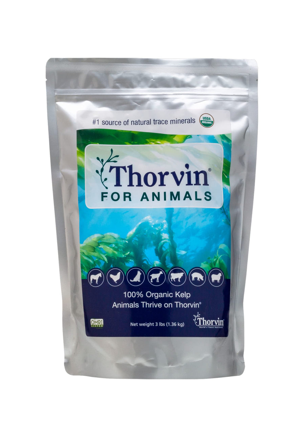 Thorvin Kelp: versement de la bouteille pour un pelage sain et brillant.