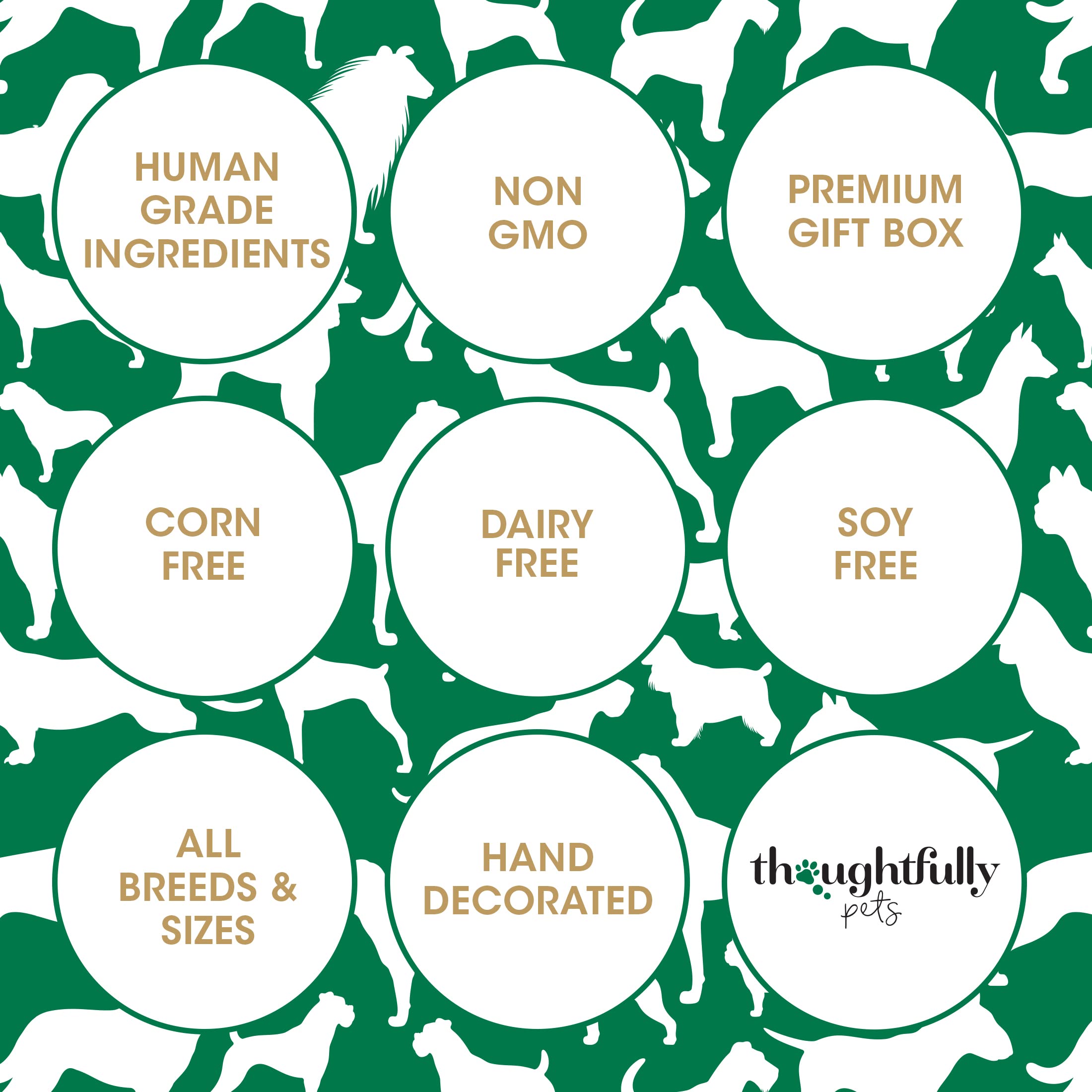 Thoughtfully Pets Présentation compacte, pratique comme cadeau d'anniversaire pour chien.