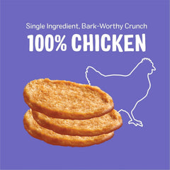 Ingrédient unique Bark'N Crunch! Chips – poulet réel sans additifs artificiels