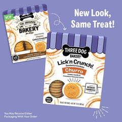 Three Dog Bakery biscuit sandwich croquant avec crème churro vanille cannelle.