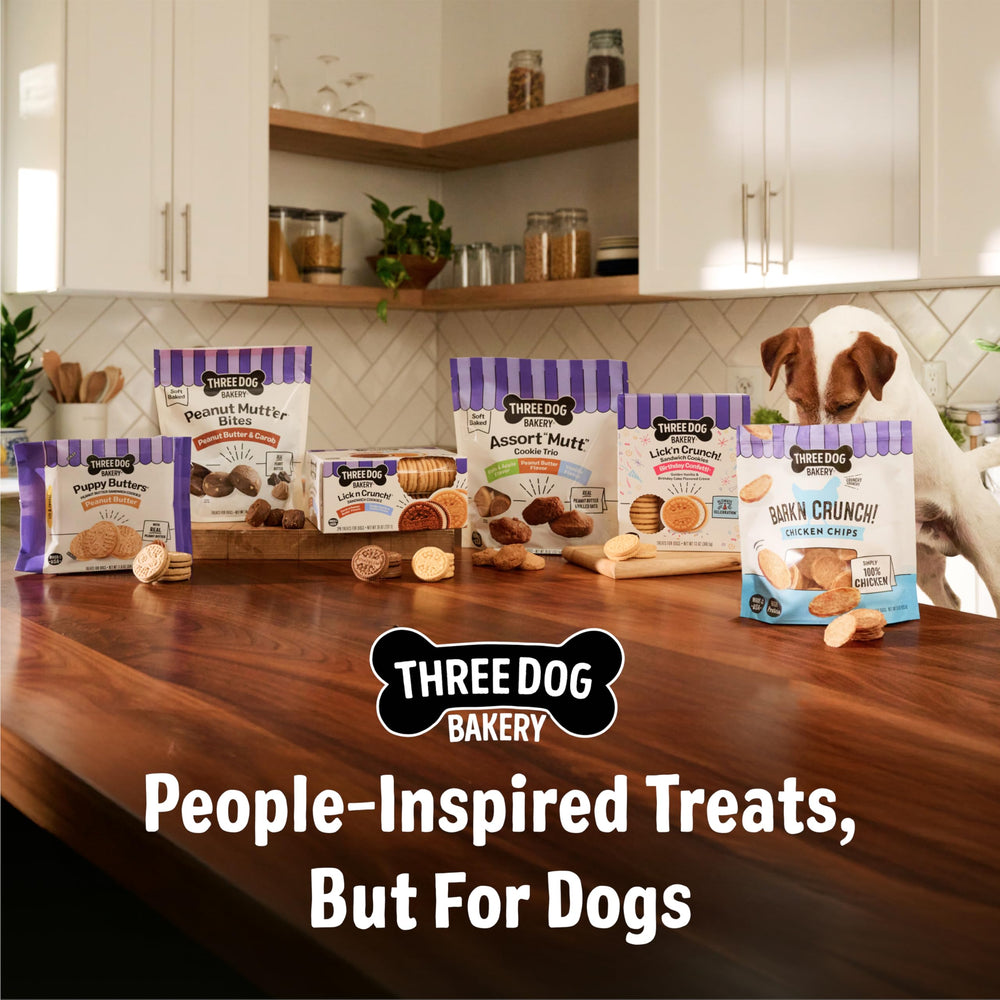 Three Dog Bakery Lick’n Crunch : arôme cannelle séduisant pour un moment de partage.
