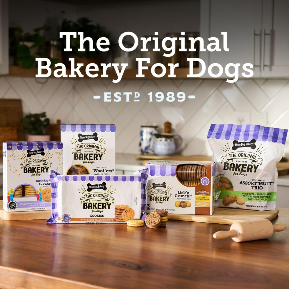 Three Dog Bakery Lick’n Crunch – friandise quotidienne, goût authentique pour chien