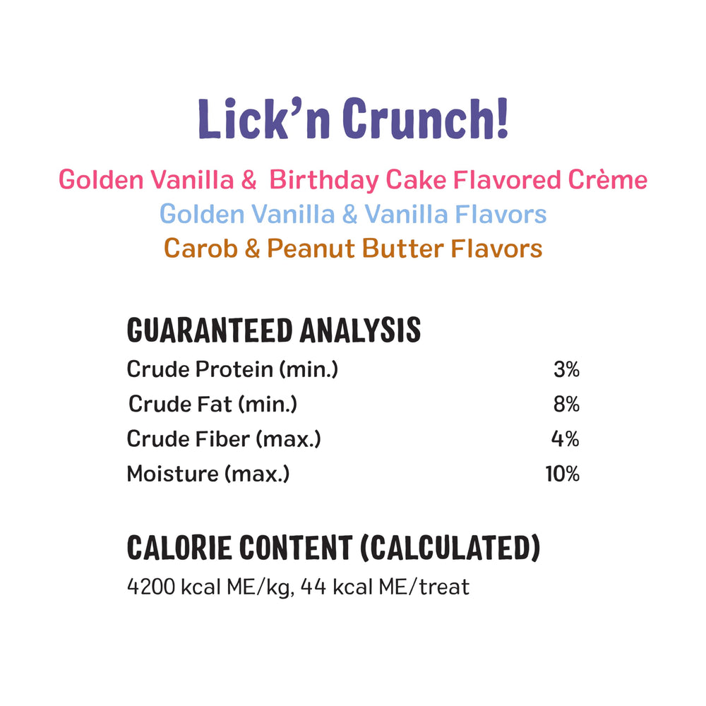 Fabrication aux États-Unis Three Dog Bakery Lick’n Crunch, qualité et traçabilité.