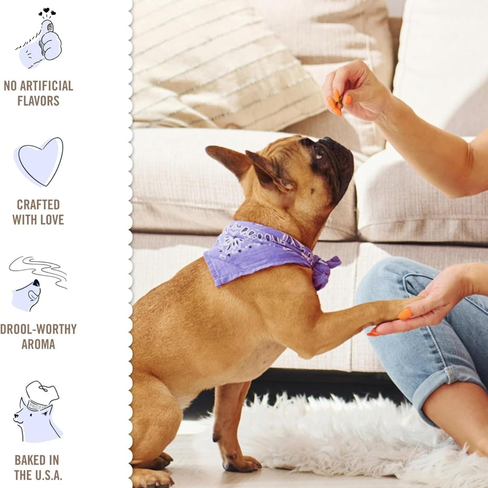 Three Dog Bakery Lick'n Crunch – Récompense éducative pendant l'entraînement canin.