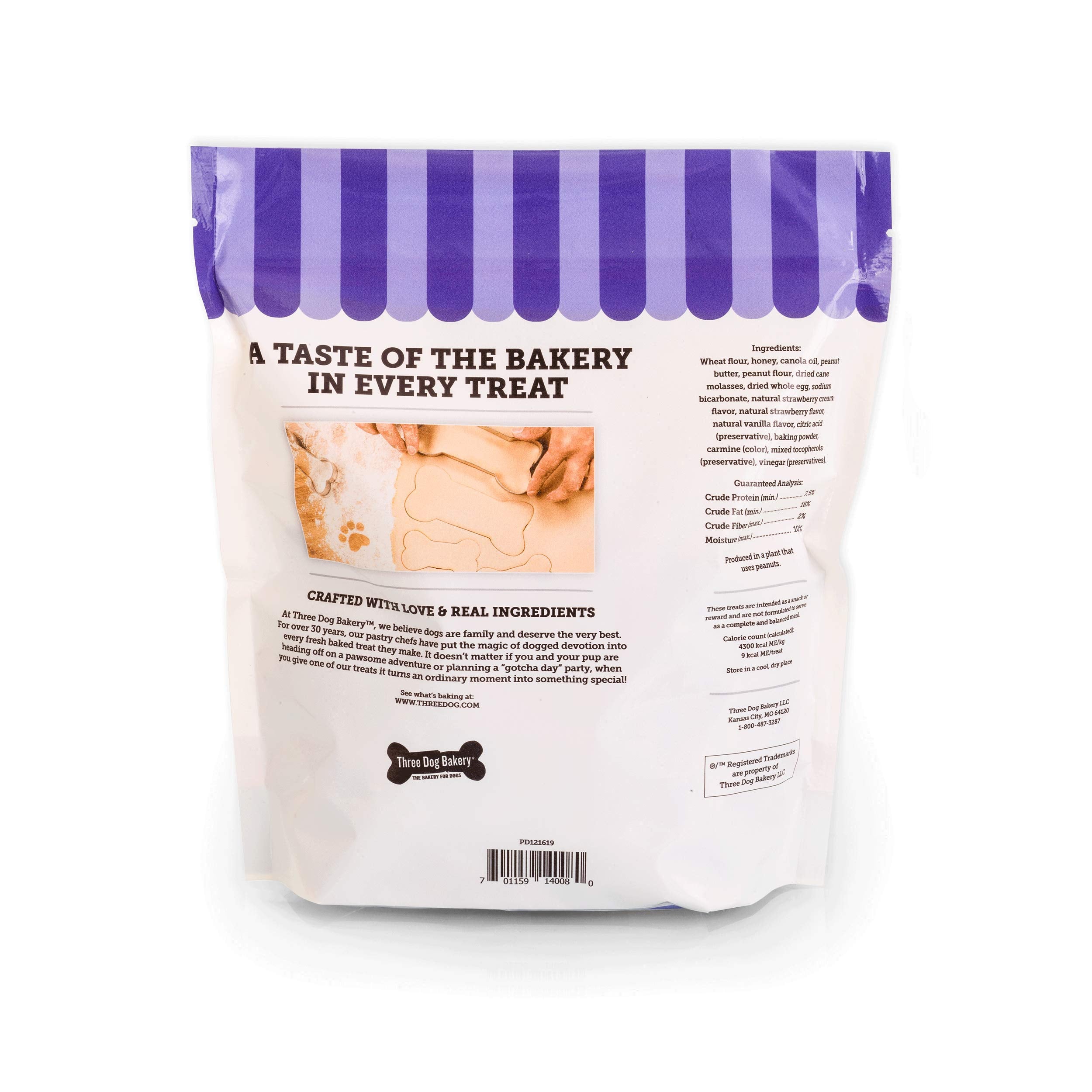 Three Dog Bakery PB&J Bites – texture molle et parfum sucré ravissant les chiens.