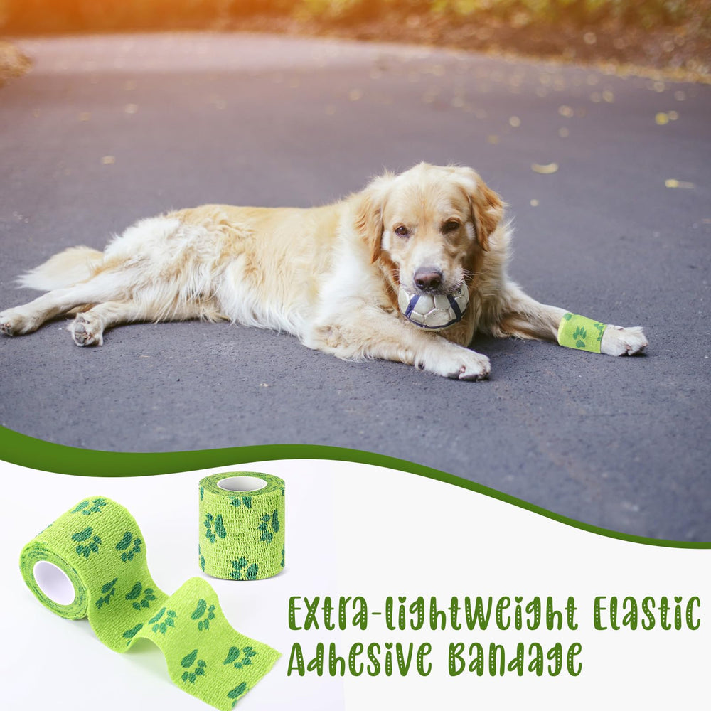 Threlaco pansement anti-mordillage chien verte, usage facile et pratique au quotidien
