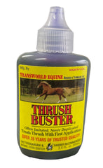 Thrush Buster flacon de traitement des sabots, facile à appliquer et utile pour l'entretien préventif.