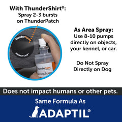 ThunderEase application sur couverture: apaise chien dans la voiture et à la maison.