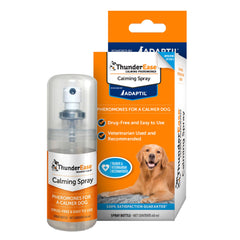 ThunderEase bouteille-pompe apaisement chien, spray calmant pour voyages et visites chez le vétérinaire.