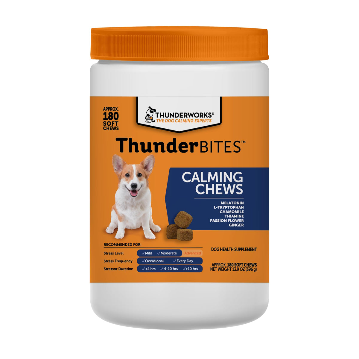 ThunderBites friandises calmantes dans un pot pratique pour les trajets