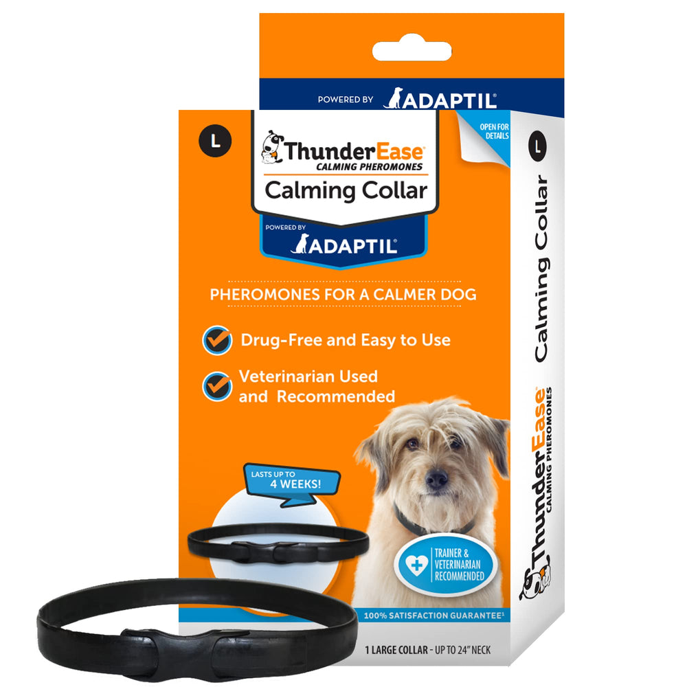 ThunderEase collier-pheromone-calmant-chien-grand apaise l’anxiété.