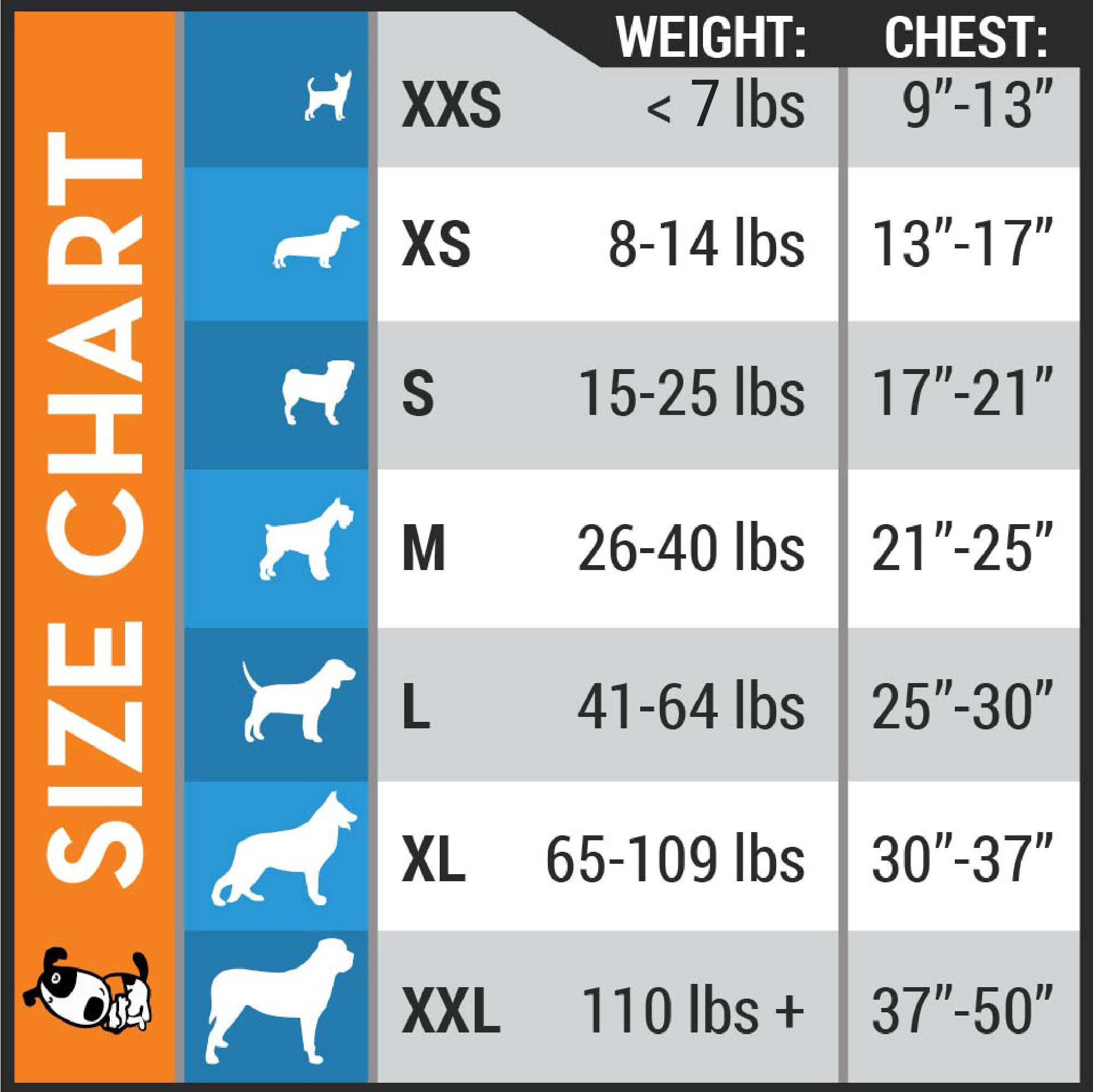 ThunderShirt avec attaches ajustables facilitant un ajustement rapide.