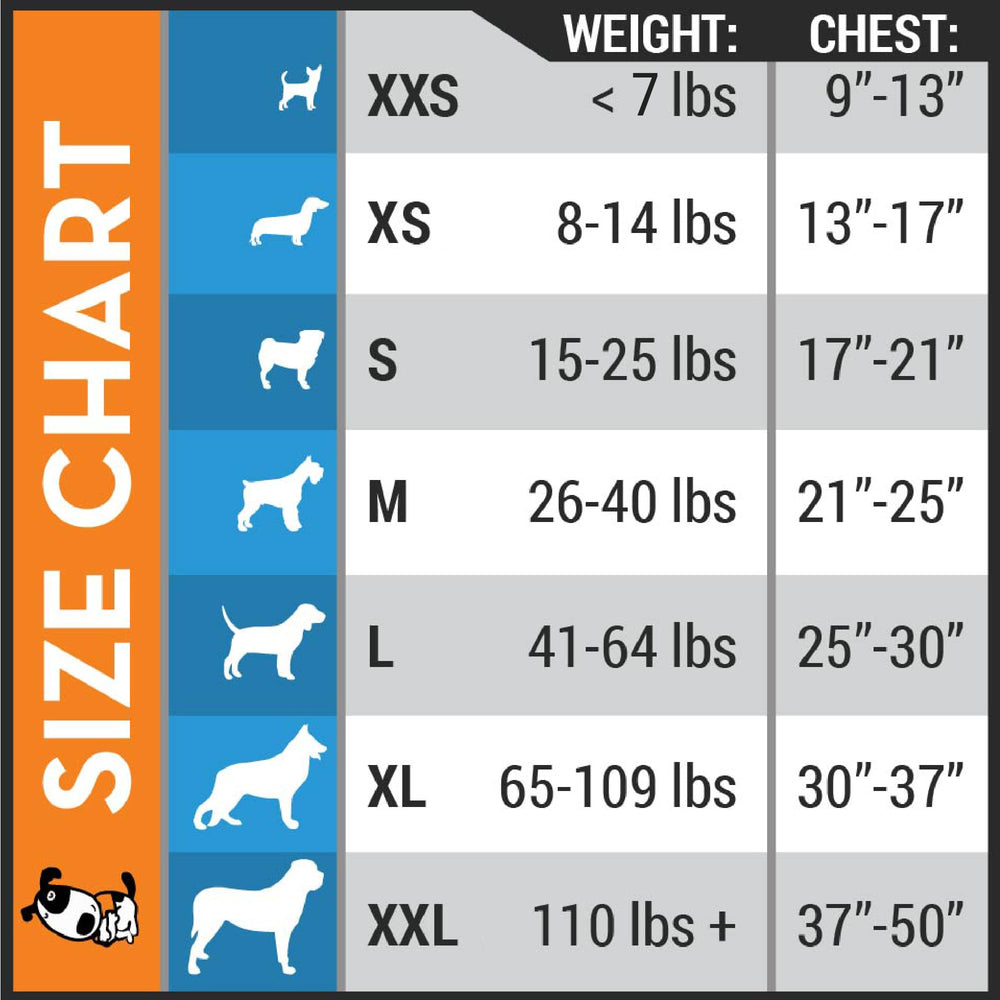 ThunderShirt avec attaches ajustables facilitant un ajustement rapide.