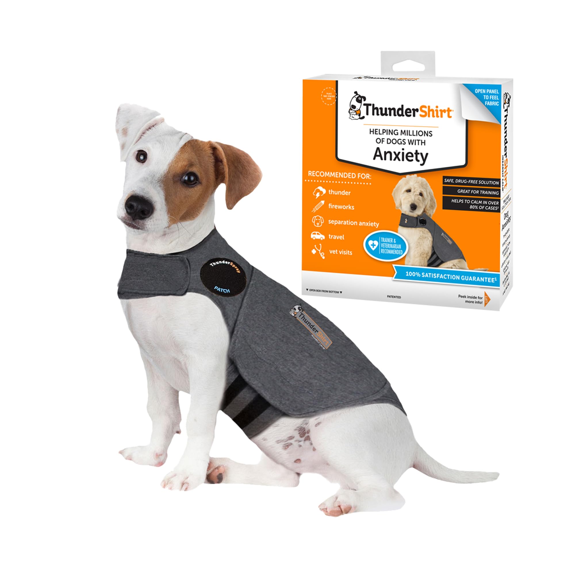 ThunderShirt pour chien, veste grise petite, confort durable pour l’anxiété.