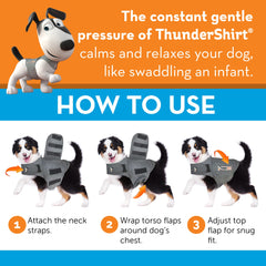 Thundershirt lavage machine entretien facile pour chien actif.