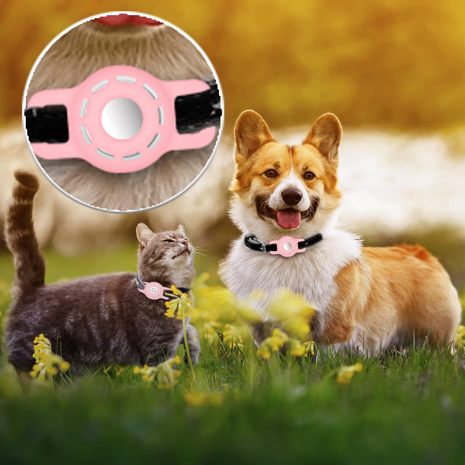 THXSBUDDY guide visuel montre comment porter l’étui AirTag.