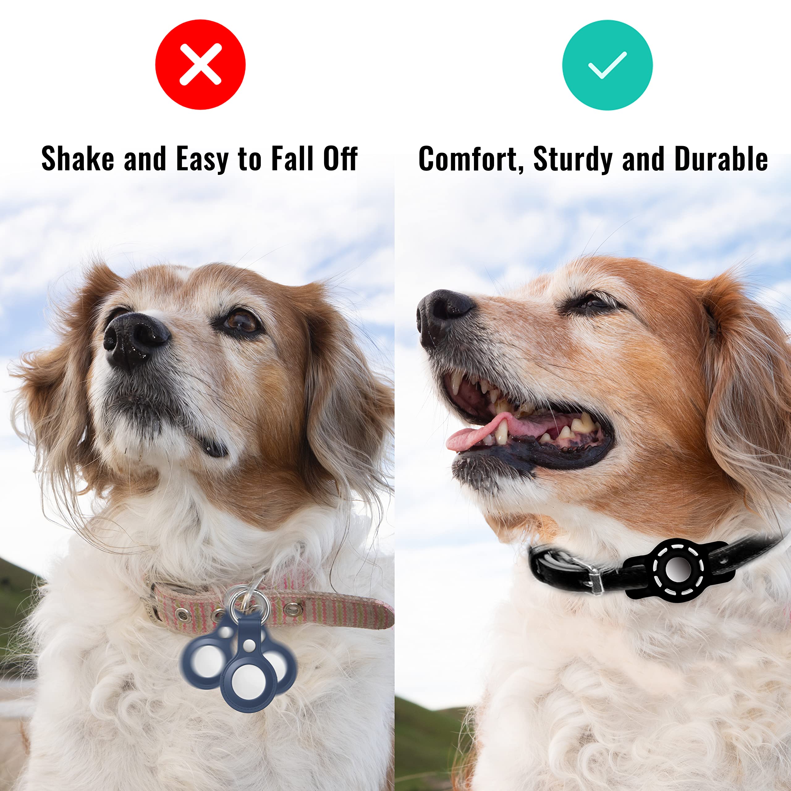 THXSBUDDY: protecteur AirTag collier petit chien, durabilité quotidienne