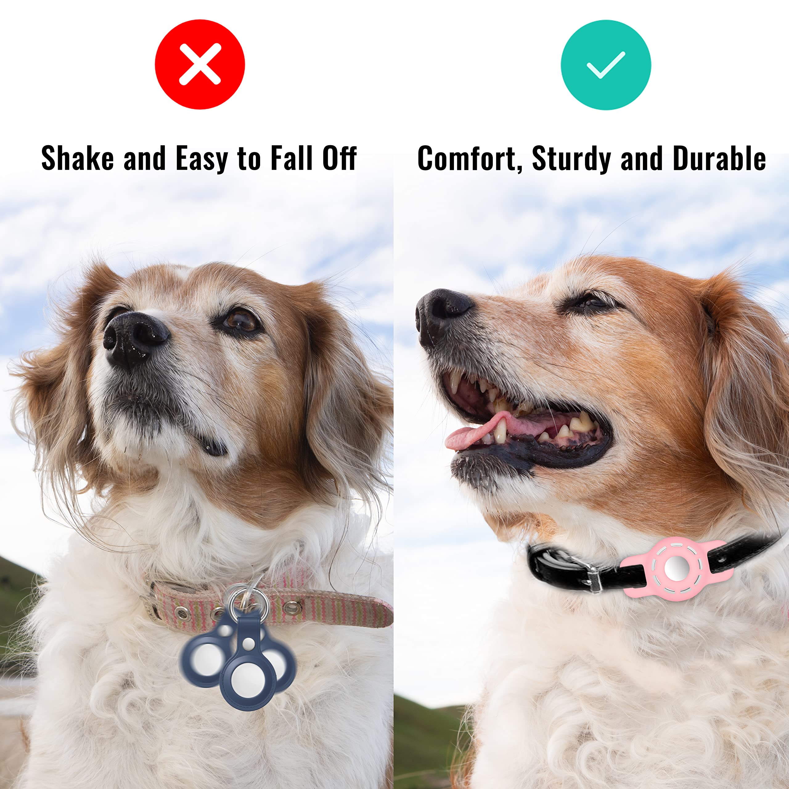 THXSBUDDY silicone doux etui AirTag résistant aux rayures.