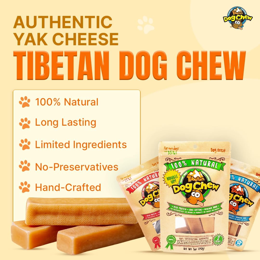 Tibetan Dog Chew Yak Cheese Sticks – fabriqué aux États‑Unis avec soin.