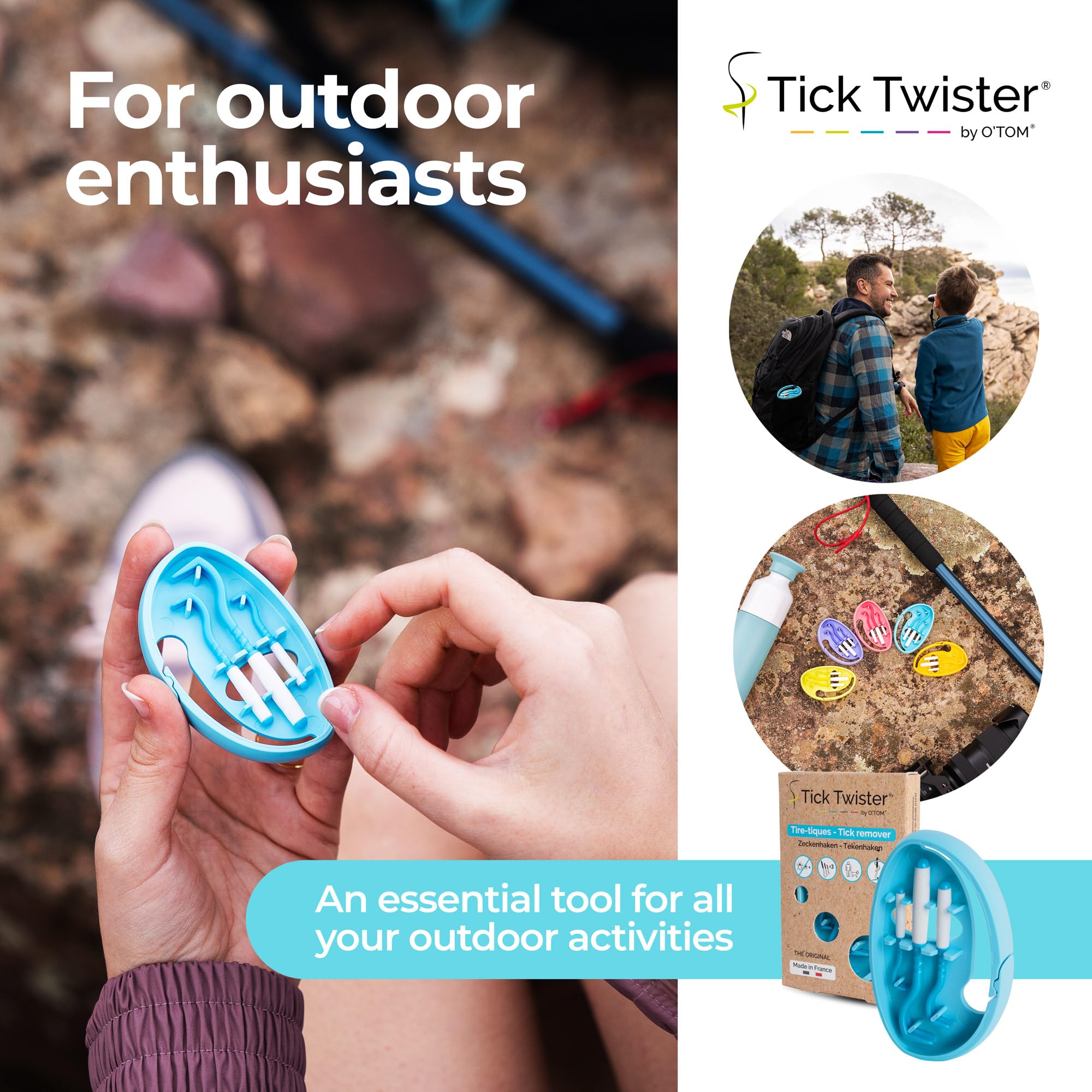 Tick Twister: emballage compact, idéal pour la trousse de secours.