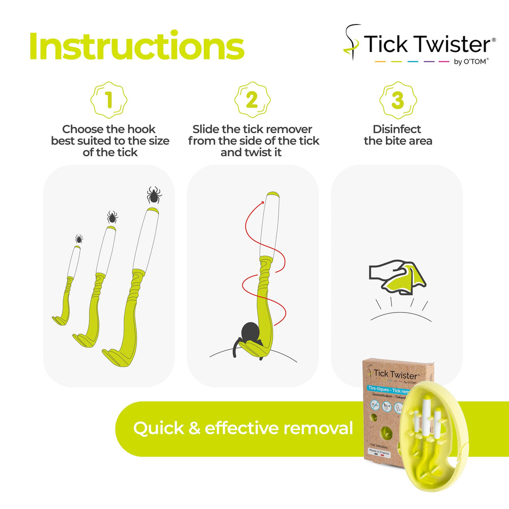 Tick Twister: ensemble trois tailles pour différents types de tiques.