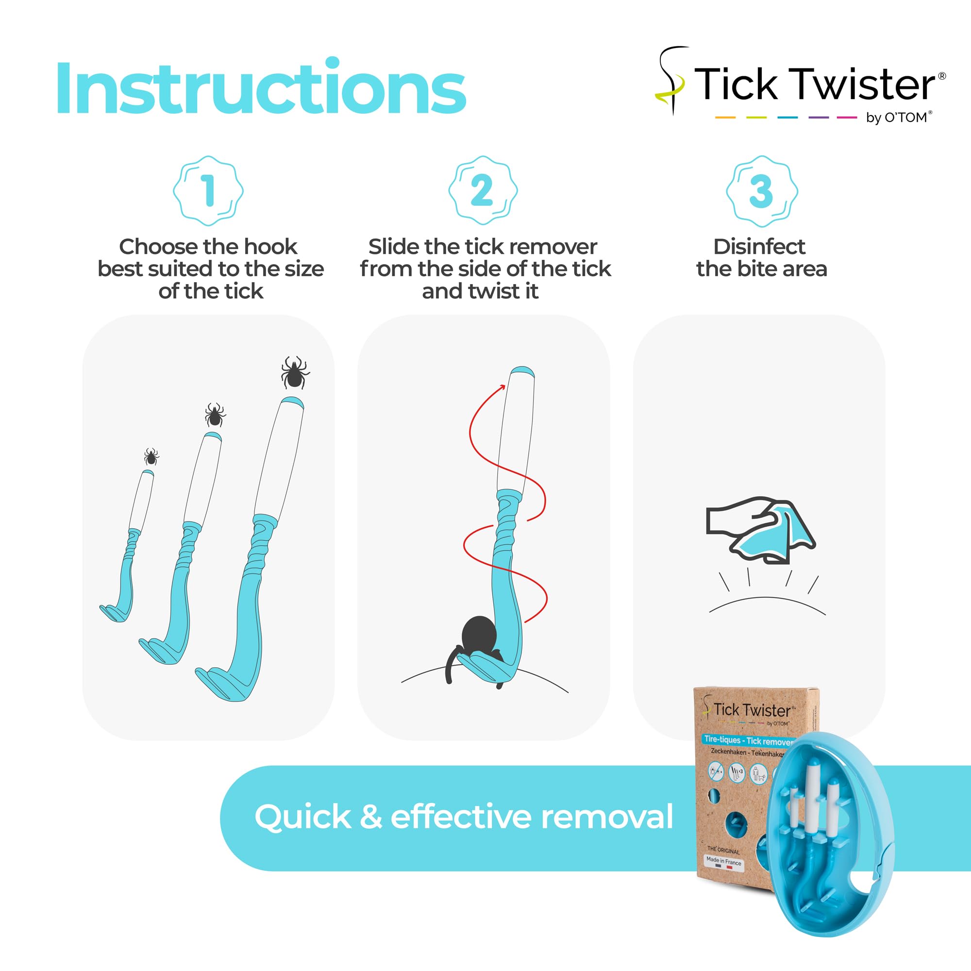 Tick Twister: fabriqué en France, précision et qualité garanties.