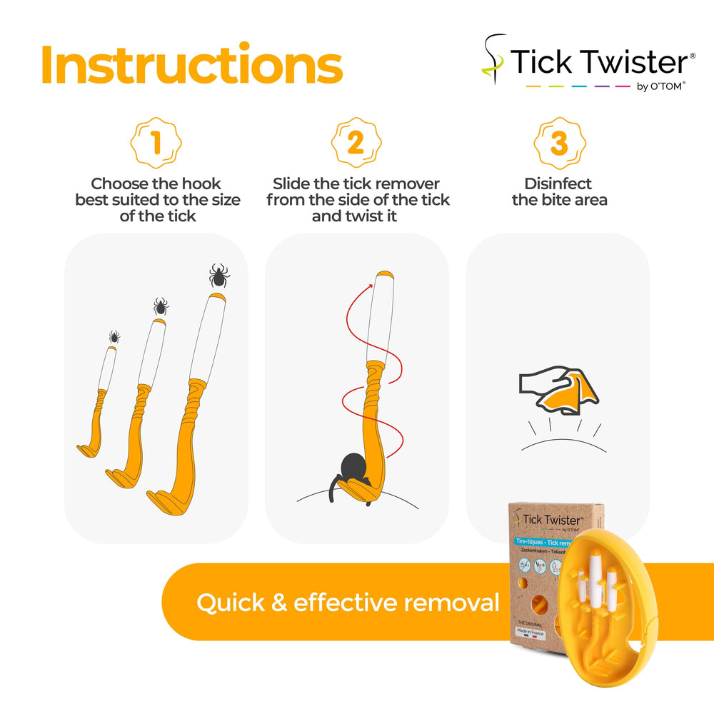 Tick Twister – prise ergonomique et extraction contrôlée