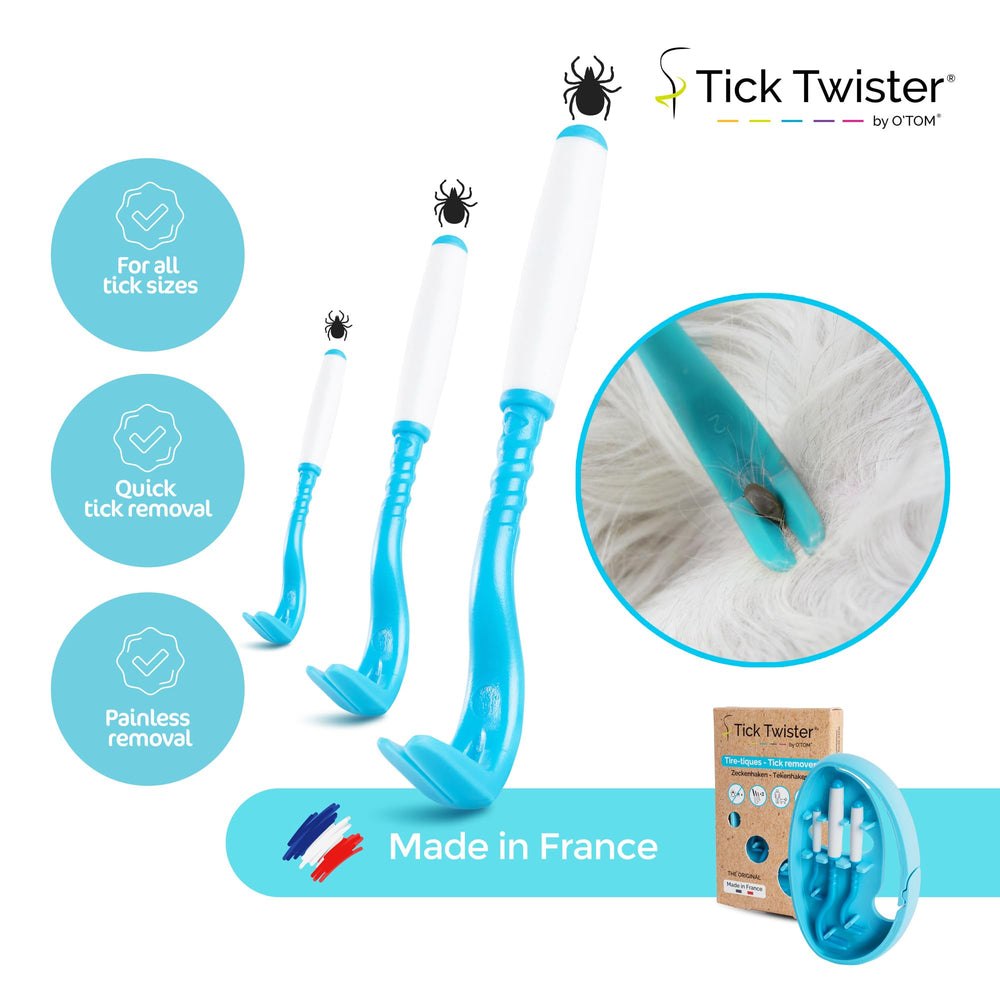 Tick Twister: trois tailles de tiges pour tous types de tiques.
