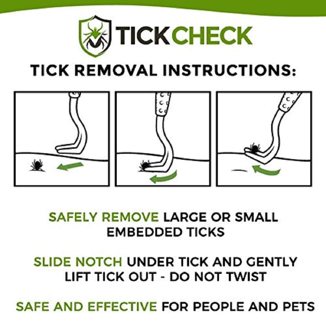 TickCheck trois-tailles-tique — adapte le retrait à toutes les tailles.