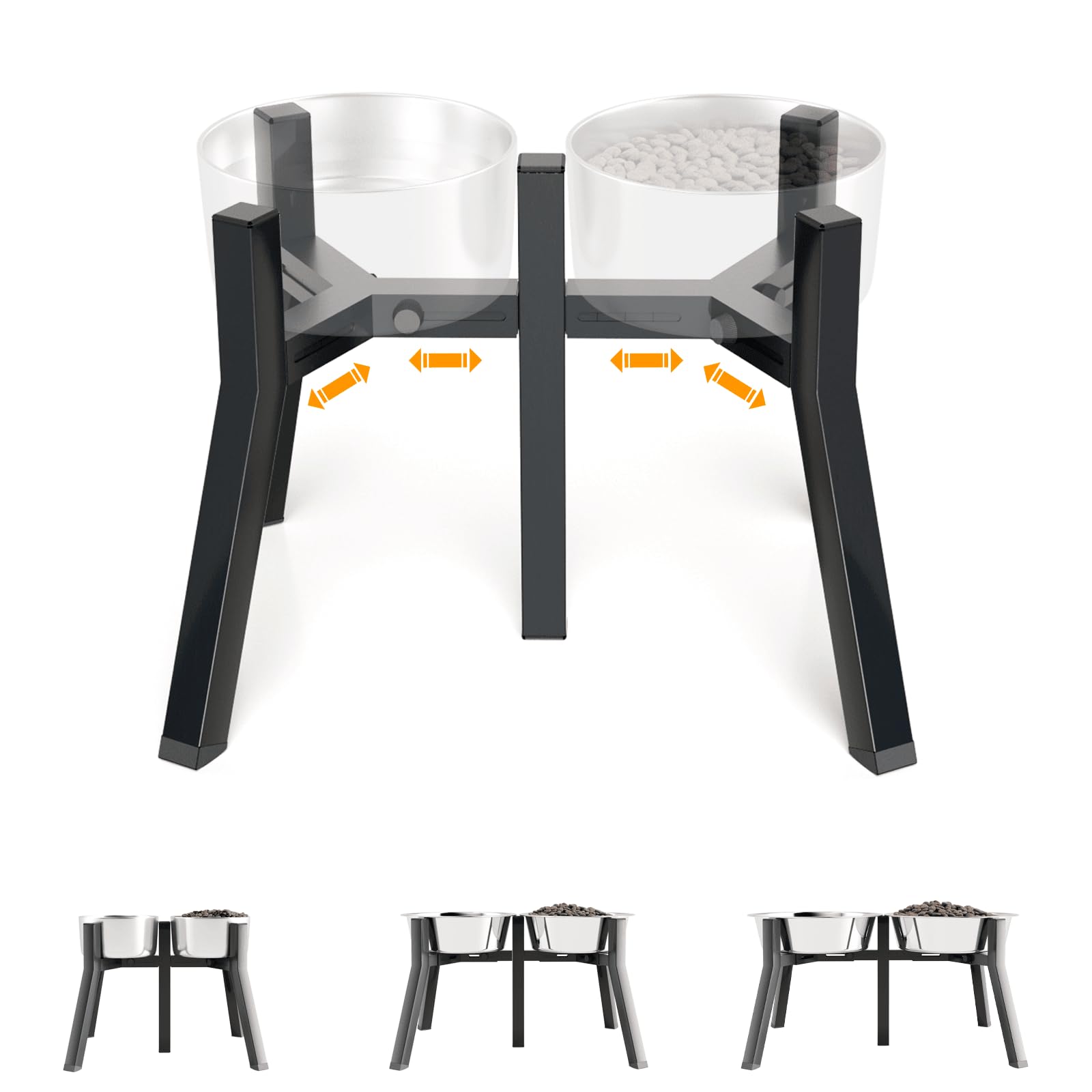 TIDANT: support-bol-chien-hauteur-ajustable, confort de repas.