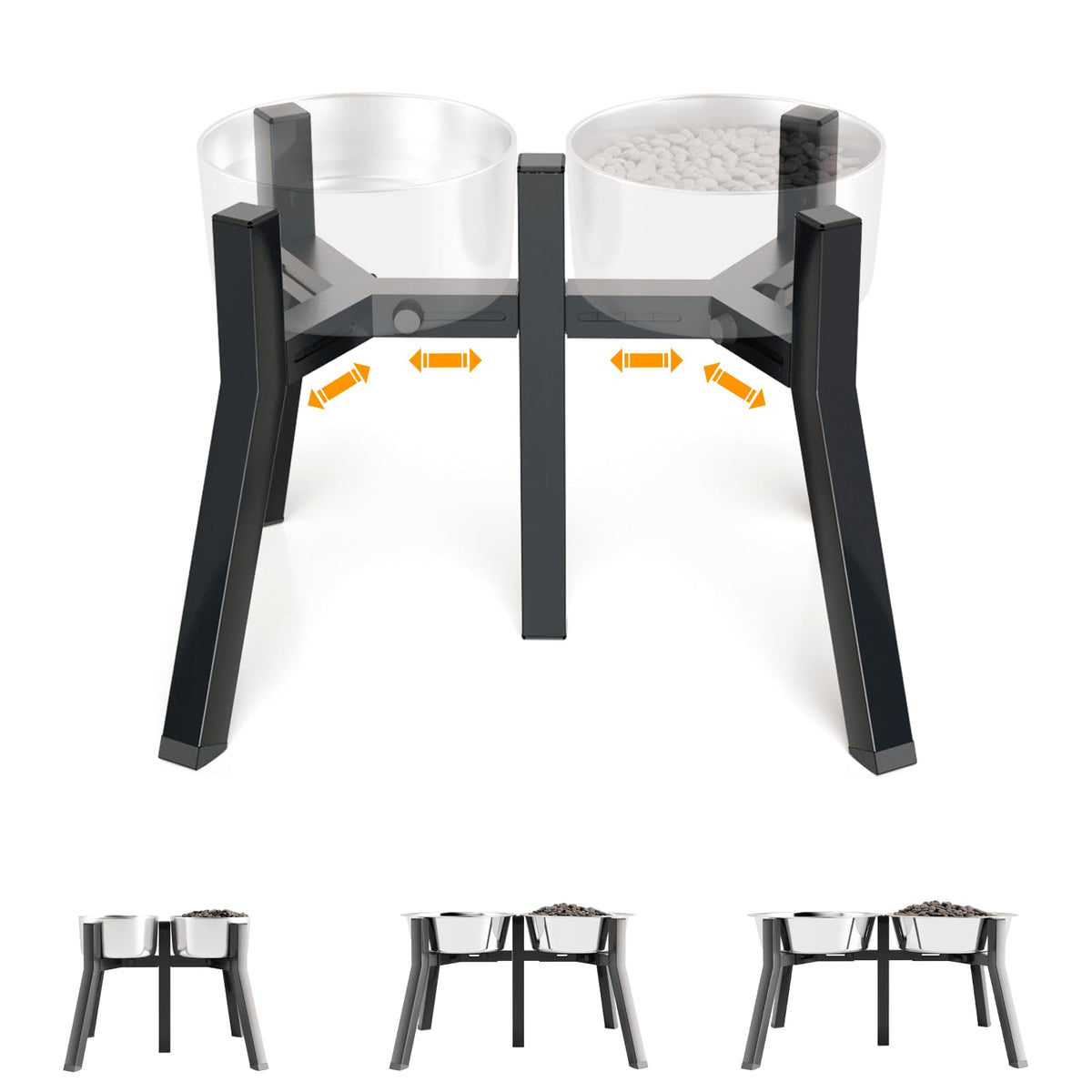 TIDANT: support-bol-chien-hauteur-ajustable, confort de repas.