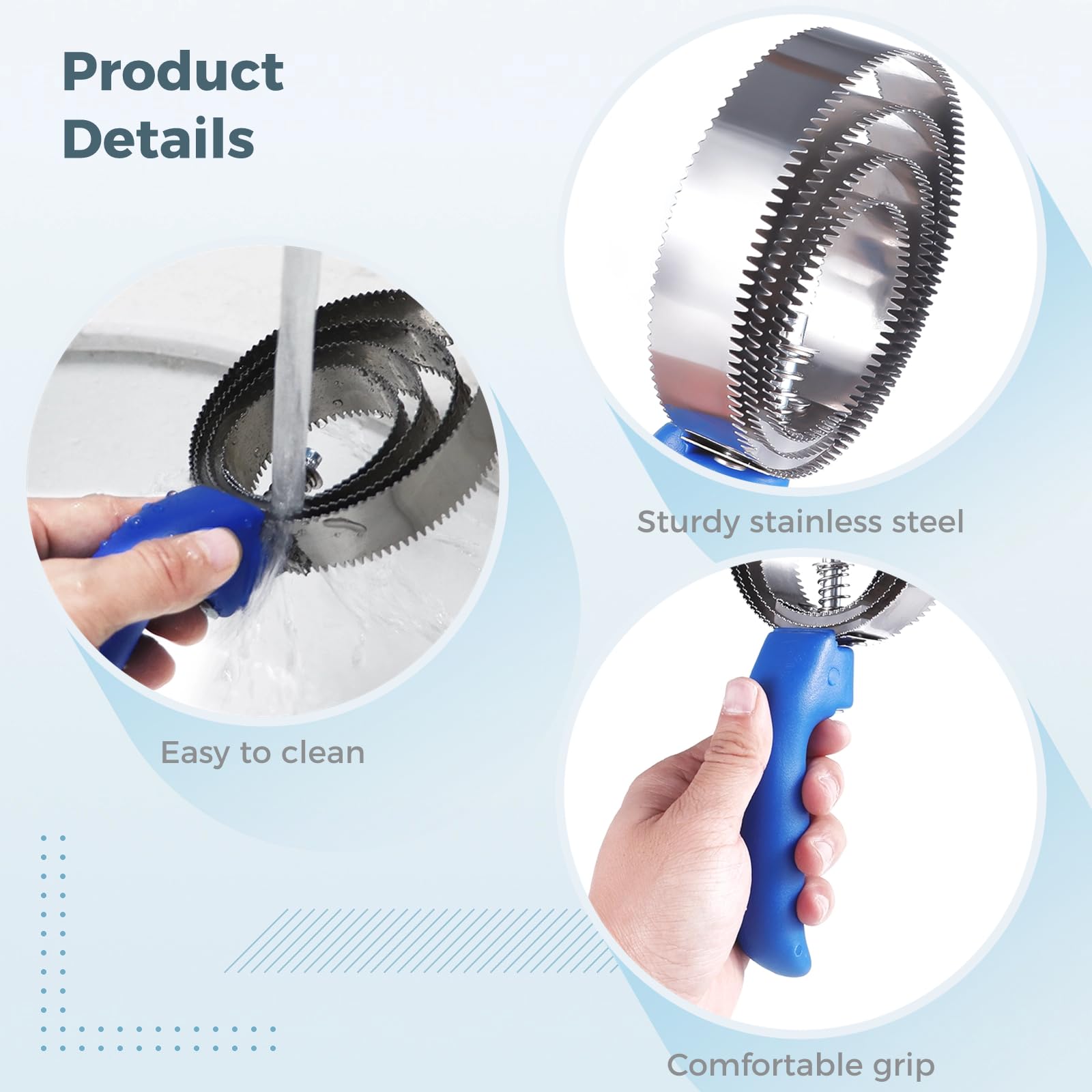 Tideme brosse curry acier inoxydable: outil robuste et durable pour les soins animaux.