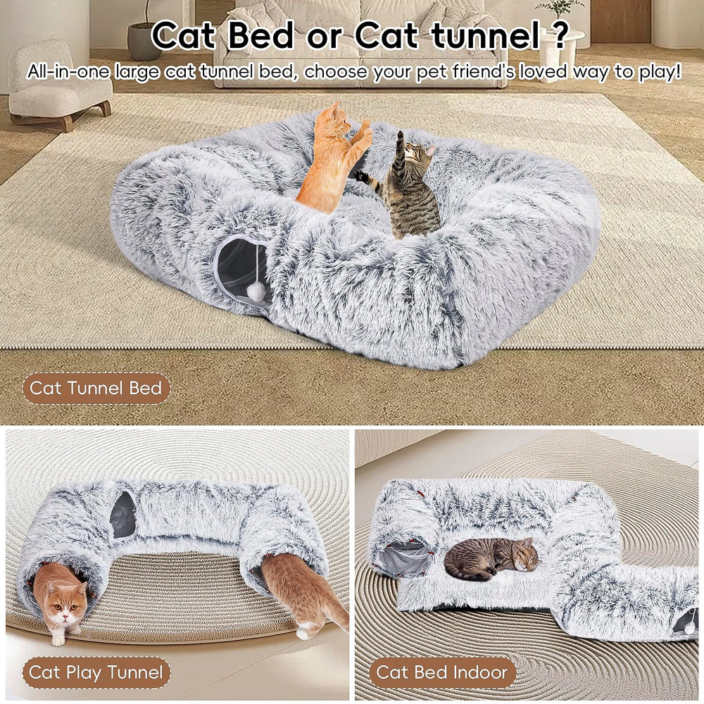 Tidjani-donut-chat-plush-matelas-lavable: confort grâce au matelas lavable.