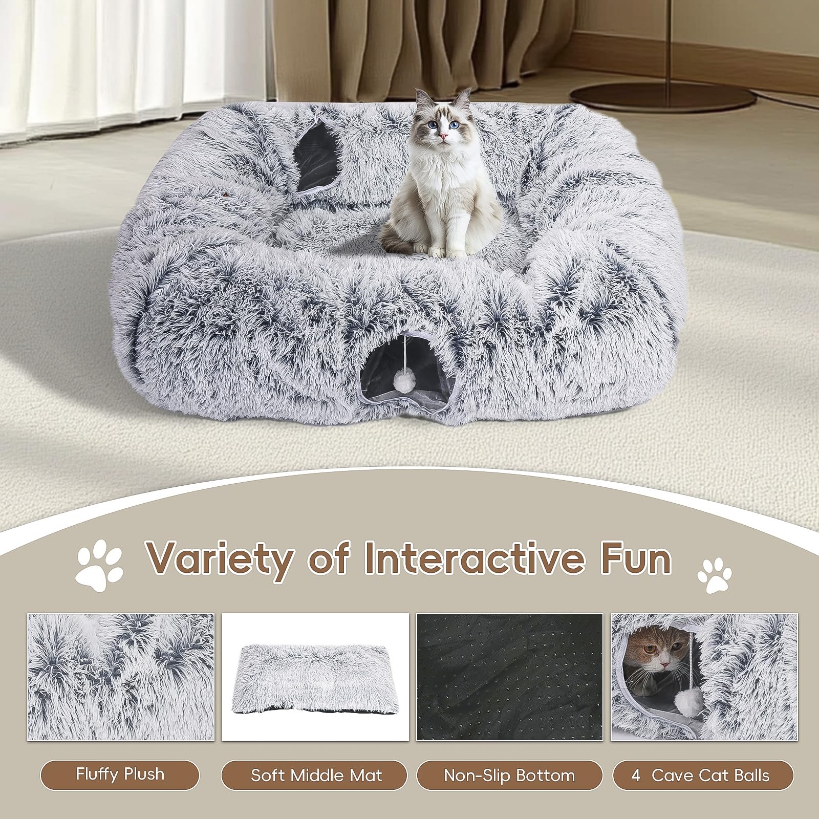 Tidjani-tunnel-chat-structure-acier: cadre stable pour les jeux.