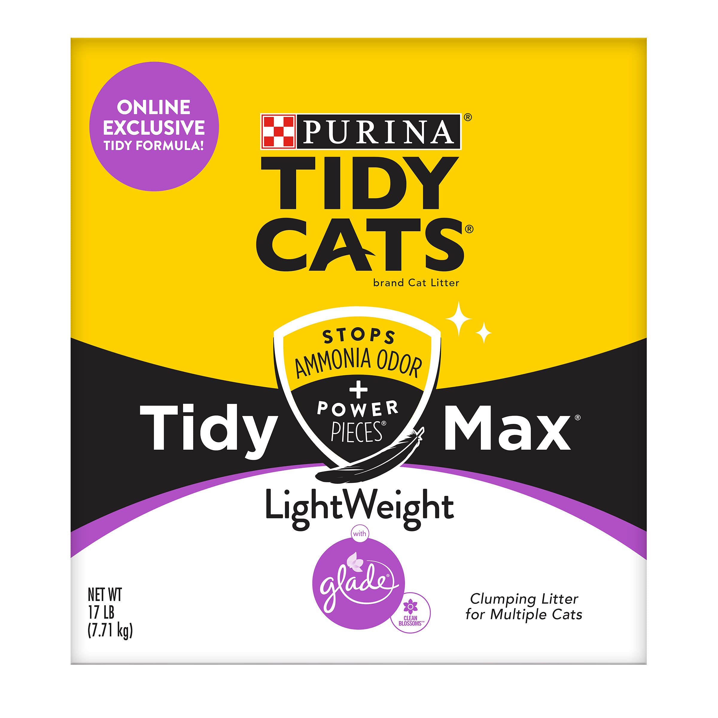 Boîte Tidy Cats multi-chat avec poignées, pratique pour le transport.