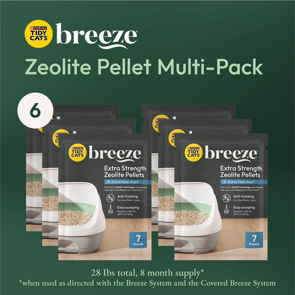 Purina Tidy Cats Breeze pellets multi-chat pratique pour plusieurs félins.