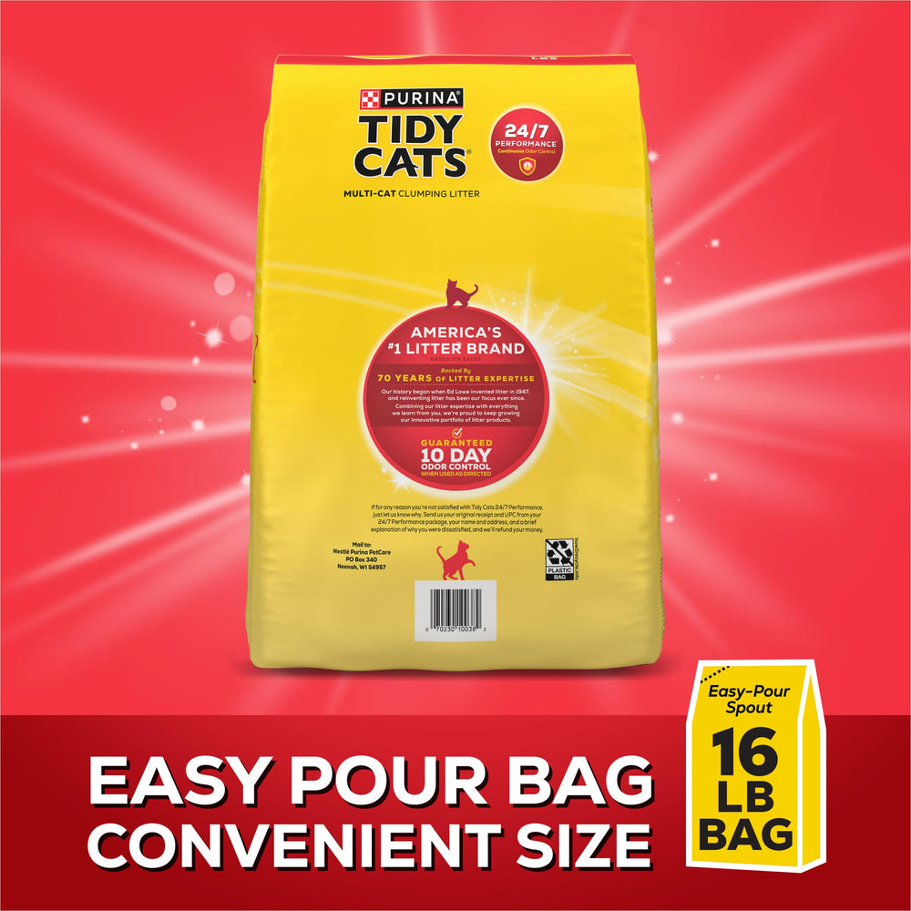 Entretien simple autour du bac grâce à la litière Tidy Cats