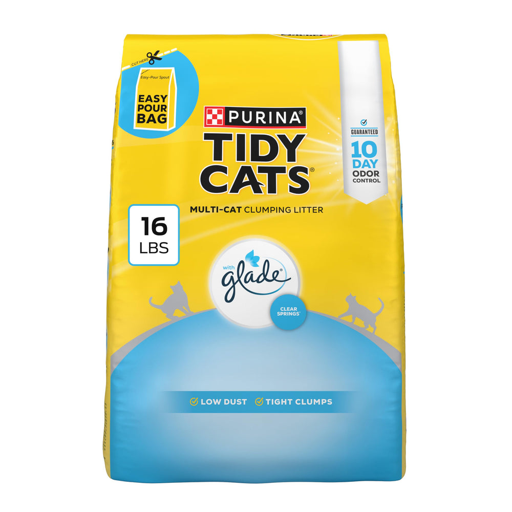 Purina Tidy Cats Glade Clear Springs, versement facile pour un remplissage rapide.