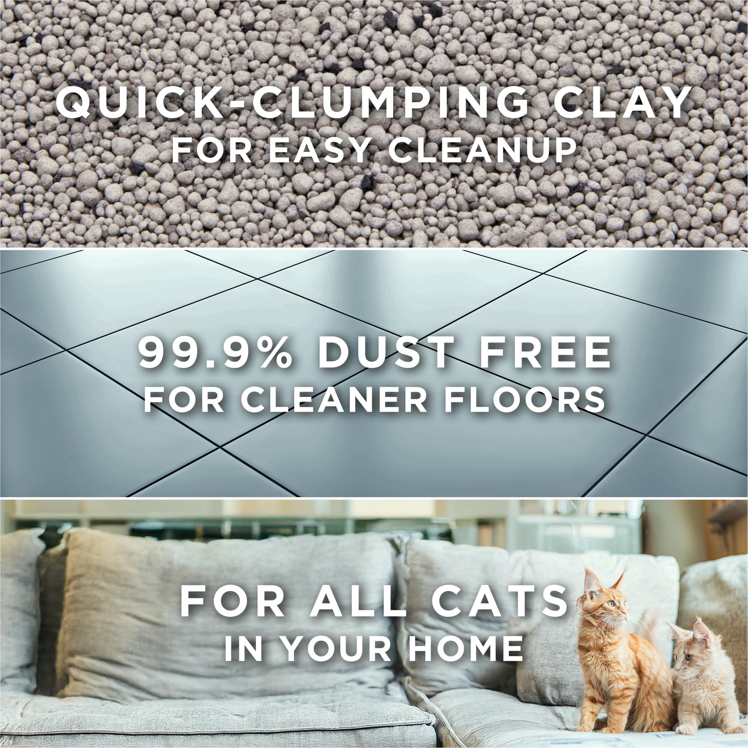 Litière Tidy Cats Argile Naturelle: grumeaux nets pour nettoyage rapide