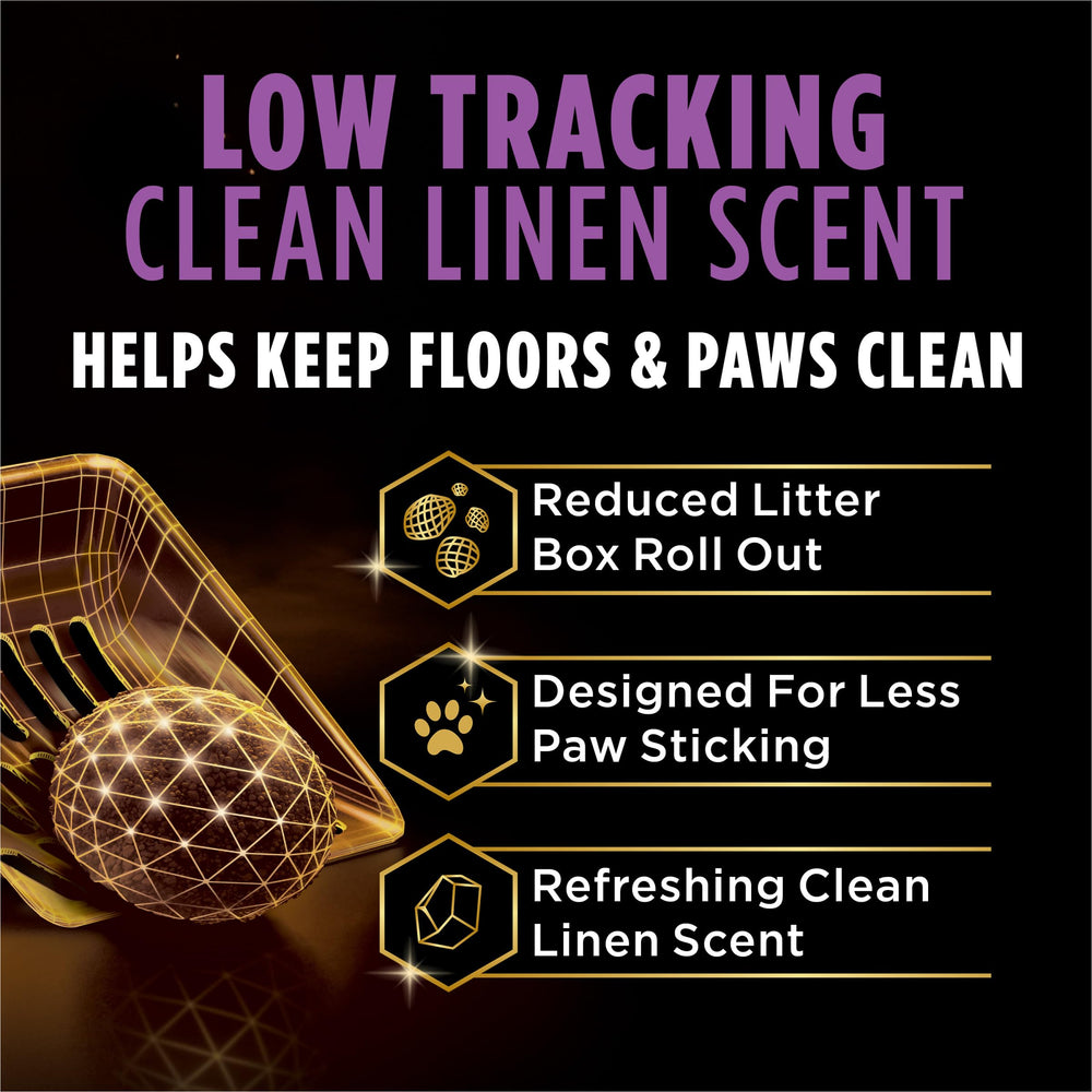 Purina Tidy Cats Performance Plus Tidy Feet, granules uniformes, distribution homogène.